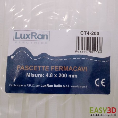 TUZAZO 250 Fascette Per Cavi In Nylon Con Etichetta Scrivibile | 15,5 Cm, Autobloccanti, Resistenti Al Calore E UV, Per Organizzare Cavi E Oggetti