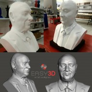 BUSTO 3D PERSONALIZZATO MEZZOBUSTO SIMIL BRONZO MARMO GESSO EASY 3D 